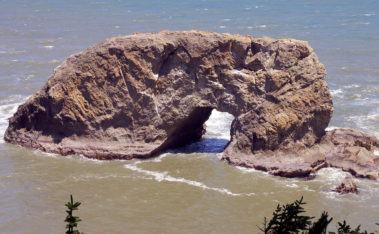 Rock formation off of the Oregon coast